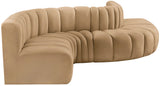 Arc Camel Velvet Modular Sofa 103Camel-S6A Meridian Furniture