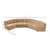 Arc Camel Velvet Modular Sofa 103Camel-S6B Meridian Furniture