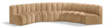 Arc Camel Velvet Modular Sofa 103Camel-S6B Meridian Furniture