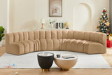 Arc Camel Velvet Modular Sofa 103Camel-S6B Meridian Furniture