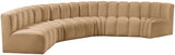 Arc Camel Velvet Modular Sofa 103Camel-S6B Meridian Furniture