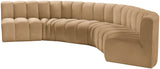 Arc Camel Velvet Modular Sofa 103Camel-S6B Meridian Furniture