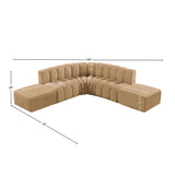 Arc Camel Velvet Modular Sofa 103Camel-S6C Meridian Furniture