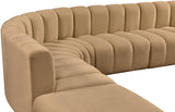 Arc Camel Velvet Modular Sofa 103Camel-S6C Meridian Furniture