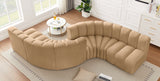 Arc Camel Velvet Modular Sofa 103Camel-S6D Meridian Furniture