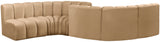 Arc Camel Velvet Modular Sofa 103Camel-S6D Meridian Furniture