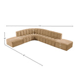 Arc Camel Velvet Modular Sofa 103Camel-S7A Meridian Furniture