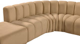 Arc Camel Velvet Modular Sofa 103Camel-S7A Meridian Furniture