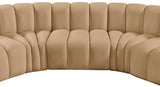 Arc Camel Velvet Modular Sofa 103Camel-S7B Meridian Furniture