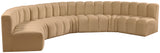 Arc Camel Velvet Modular Sofa 103Camel-S7B Meridian Furniture