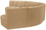 Arc Camel Velvet Modular Sofa 103Camel-S7B Meridian Furniture