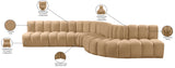 Arc Camel Velvet Modular Sofa 103Camel-S7C Meridian Furniture