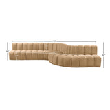 Arc Camel Velvet Modular Sofa 103Camel-S7C Meridian Furniture