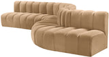 Arc Camel Velvet Modular Sofa 103Camel-S7C Meridian Furniture