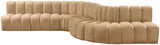 Arc Camel Velvet Modular Sofa 103Camel-S7C Meridian Furniture