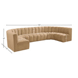 Arc Camel Velvet Modular Sofa 103Camel-S8A Meridian Furniture