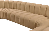 Arc Camel Velvet Modular Sofa 103Camel-S8A Meridian Furniture