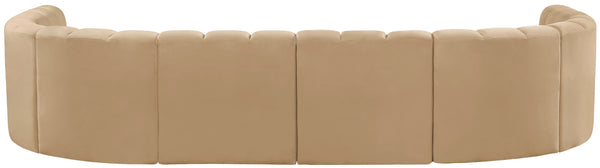 Arc Camel Velvet Modular Sofa 103Camel-S8A Meridian Furniture