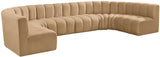 Arc Camel Velvet Modular Sofa 103Camel-S8A Meridian Furniture