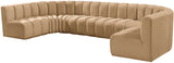 Arc Camel Velvet Modular Sofa 103Camel-S8A Meridian Furniture