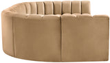 Arc Camel Velvet Modular Sofa 103Camel-S8A Meridian Furniture