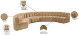 Arc Camel Velvet Modular Sofa 103Camel-S8B Meridian Furniture