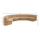 Arc Camel Velvet Modular Sofa 103Camel-S8B Meridian Furniture