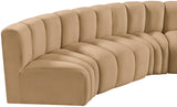 Arc Camel Velvet Modular Sofa 103Camel-S8B Meridian Furniture
