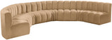 Arc Camel Velvet Modular Sofa 103Camel-S8B Meridian Furniture