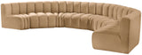 Arc Camel Velvet Modular Sofa 103Camel-S8B Meridian Furniture