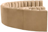 Arc Camel Velvet Modular Sofa 103Camel-S8B Meridian Furniture