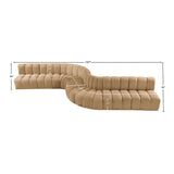 Arc Camel Velvet Modular Sofa 103Camel-S8C Meridian Furniture