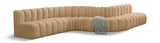 Arc Camel Velvet Modular Sofa 103Camel-S8C Meridian Furniture