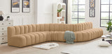 Arc Camel Velvet Modular Sofa 103Camel-S8C Meridian Furniture