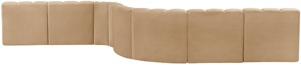 Arc Camel Velvet Modular Sofa 103Camel-S8C Meridian Furniture