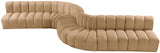 Arc Camel Velvet Modular Sofa 103Camel-S8C Meridian Furniture