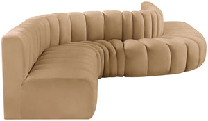Arc Camel Velvet Modular Sofa 103Camel-S8C Meridian Furniture