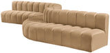 Arc Camel Velvet Modular Sofa 103Camel-S8C Meridian Furniture