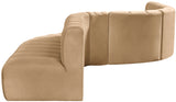 Arc Camel Velvet Modular Sofa 103Camel-S8C Meridian Furniture