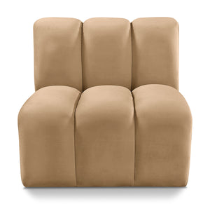 Arc Camel Velvet Straight Chair 103Camel-ST Meridian Furniture