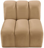 Arc Camel Velvet Straight Chair 103Camel-ST Meridian Furniture