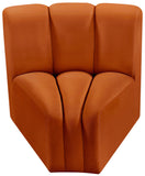 Arc Cognac Velvet Curved Corner 103Cognac-CC Meridian Furniture