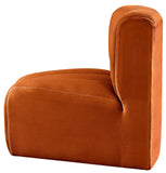 Arc Cognac Velvet Curved Corner 103Cognac-CC Meridian Furniture