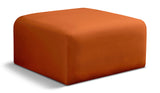 Arc Cognac Velvet Ottoman 103Cognac-Ott Meridian Furniture