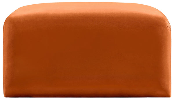 Arc Cognac Velvet Ottoman 103Cognac-Ott Meridian Furniture