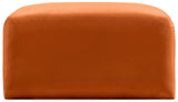 Arc Cognac Velvet Ottoman 103Cognac-Ott Meridian Furniture