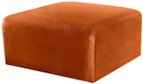 Arc Cognac Velvet Ottoman 103Cognac-Ott Meridian Furniture