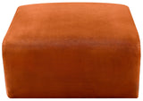 Arc Cognac Velvet Ottoman 103Cognac-Ott Meridian Furniture