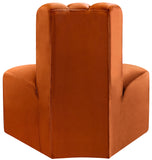 Arc Cognac Velvet Reverse Corner 103Cognac-RC Meridian Furniture