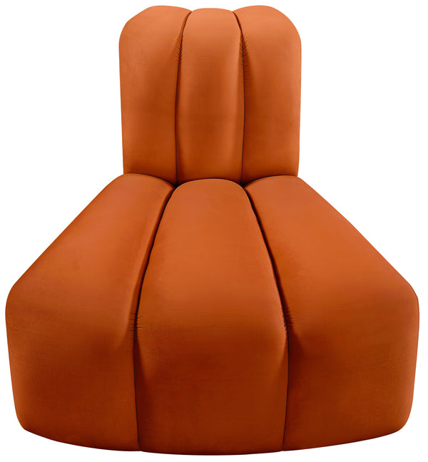 Arc Cognac Velvet Reverse Corner 103Cognac-RC Meridian Furniture